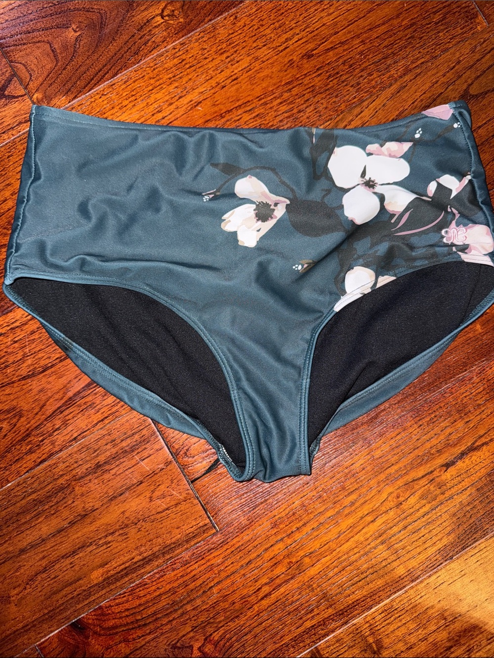 Albion Icon Wave Crop Orchid One Shoulder Ruffle Floral Bikini High Waisted Med - Picture 6 of 8